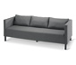Lounge-Sofa mit Sunbrella®-Stoff, mittelgrau