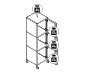 Rollcontainer Metall »CN3« mit 3 Türen, grau