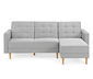 Federkern-Eckschlafsofa »Just Relax« mit Stauraumbank, hellgrau