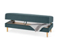 Federkern-Eckschlafsofa »Just Relax« mit Stauraumbank, blau-grau