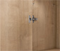 Regalmodul »Flemming«, mit Türen, ca. 75 x 150 cm, Eichendekor 