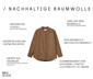 NAH/STUDIO Hemdbluse | nachhaltige Baumwolle, hazelnut