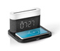 N8WERK Nachttischlampen-Wecker mit Wireless Charger, schwarz