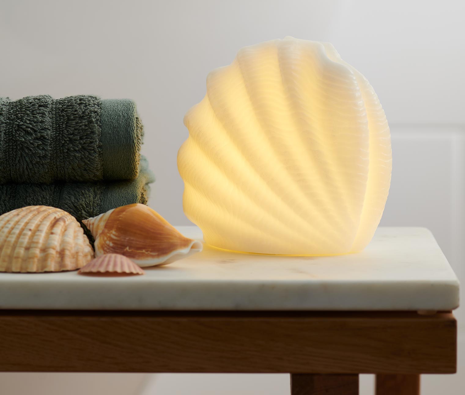 Tchibo - LED-Dekomuschel - creme