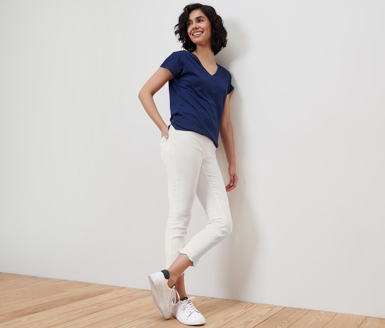 Tchibo - 7/8-Treggings mit Lochstickerei - Damen - Gr. 52 - weiß
