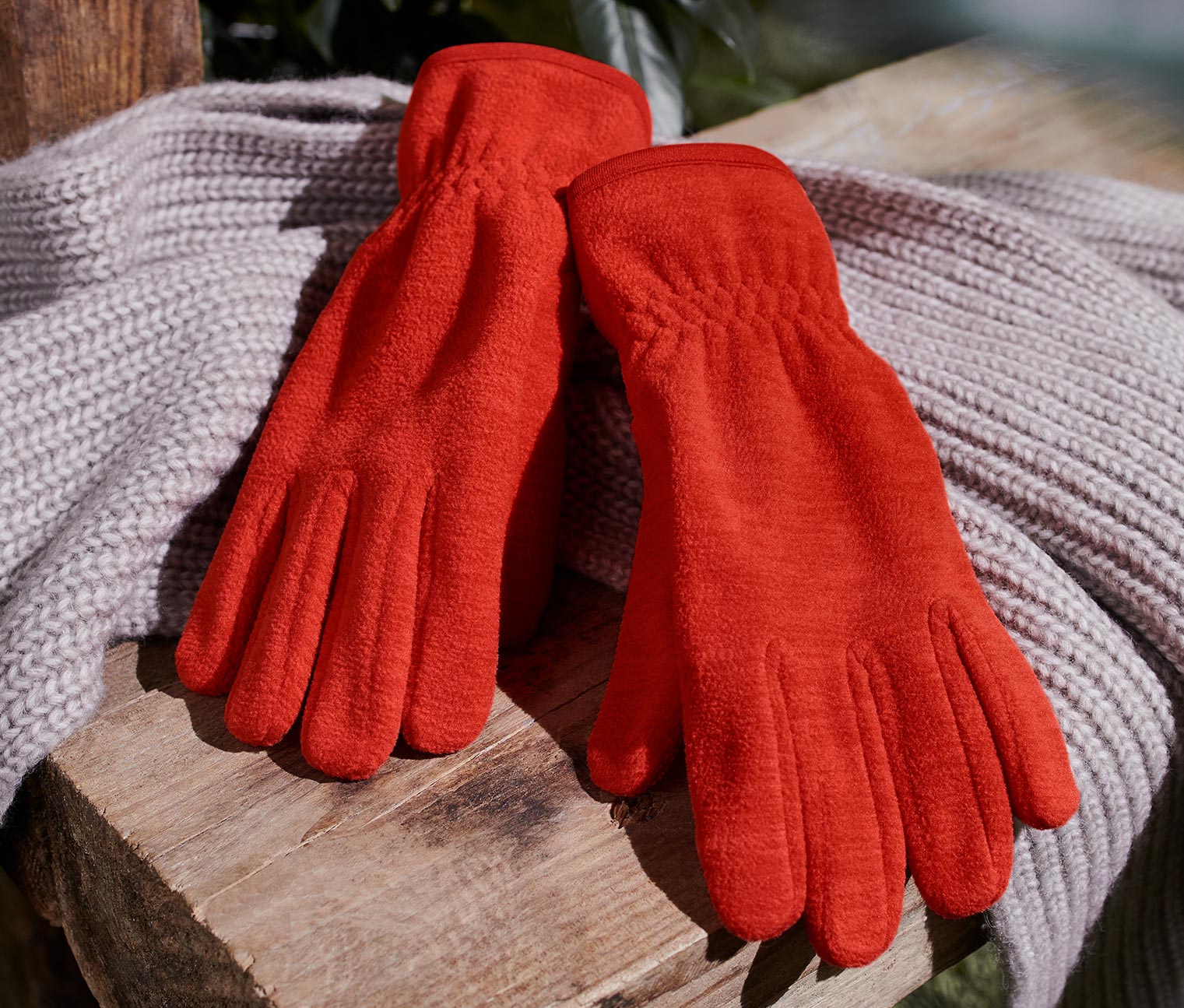 653313 Fleece-Handschuhe, bei bestellen orange Tchibo online