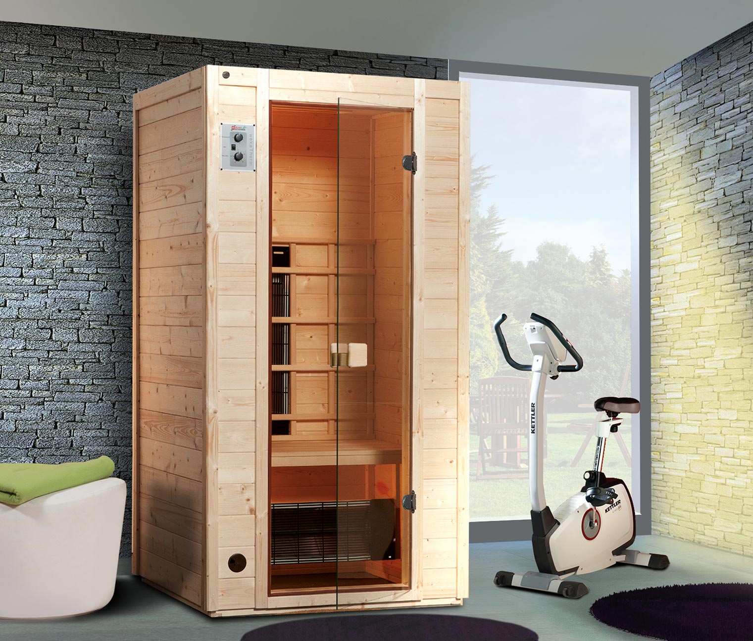 CHICIRIS Sauna-Zubehör Sauna-Uhr Heizung Große arabische Ziffern Premium-Holz-Sauna-Fitnessräume für das Wohnzimmer zu Hause 