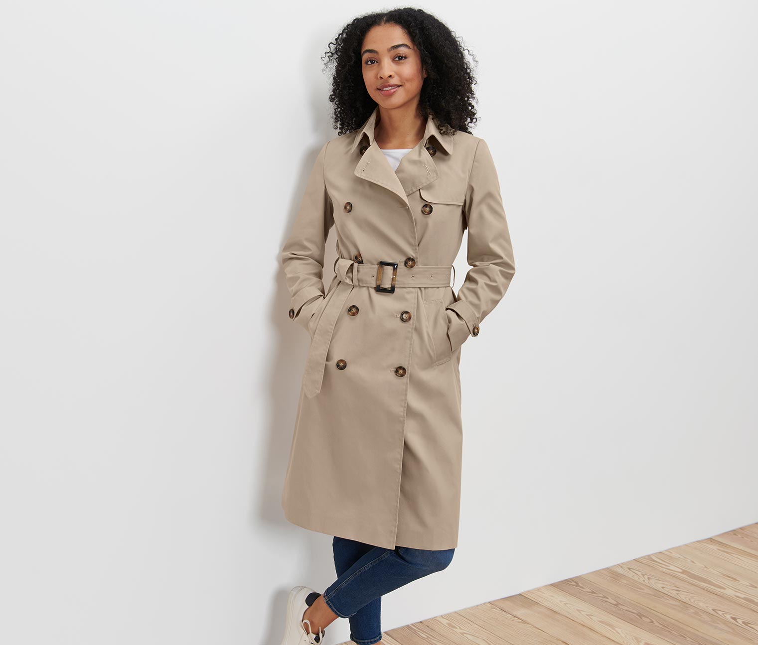 Tchibo - Trenchcoat - Damen - Gr. 38 - beige