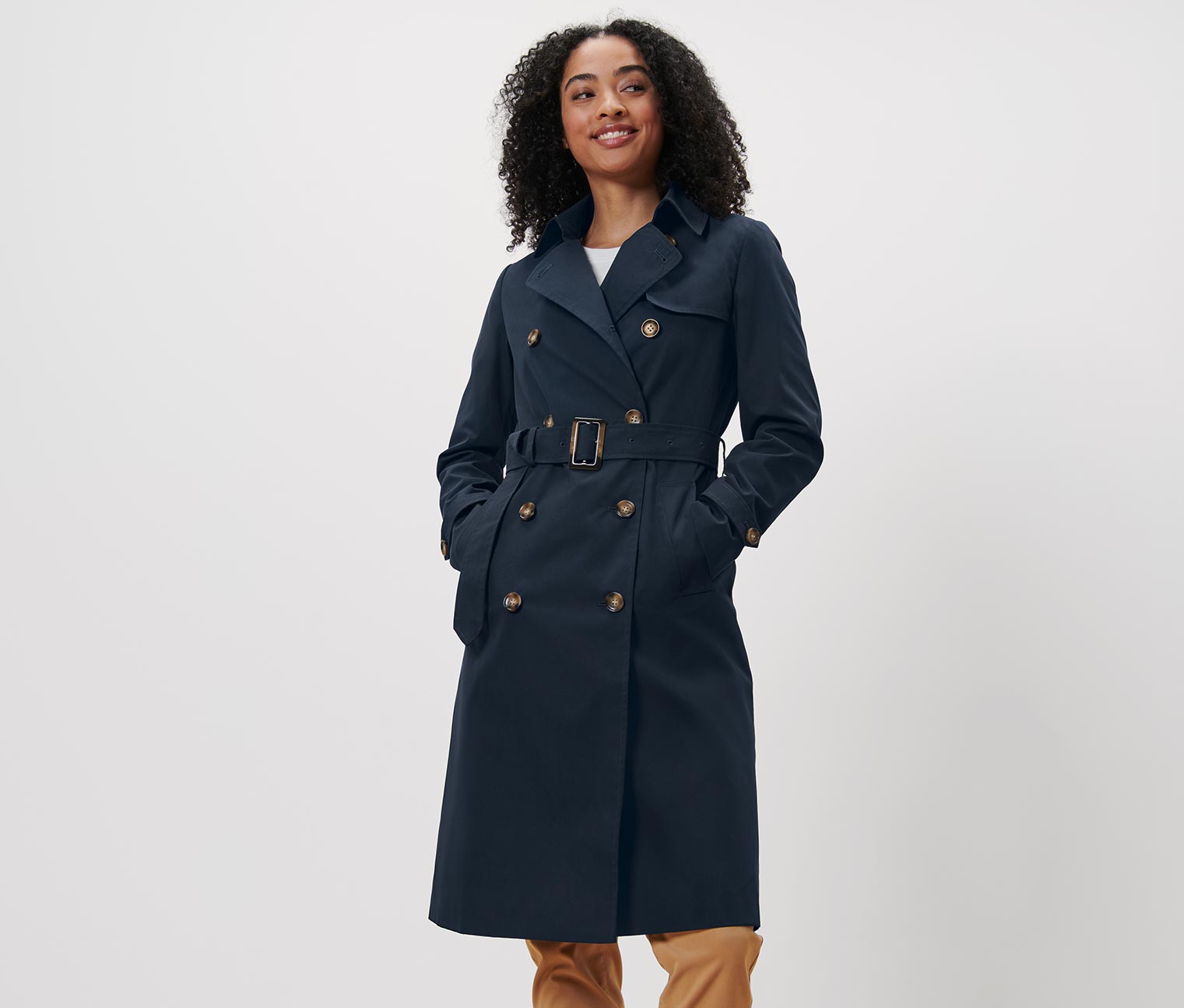 Tchibo - Trenchcoat - Damen - Gr. 42 - dunkelblau