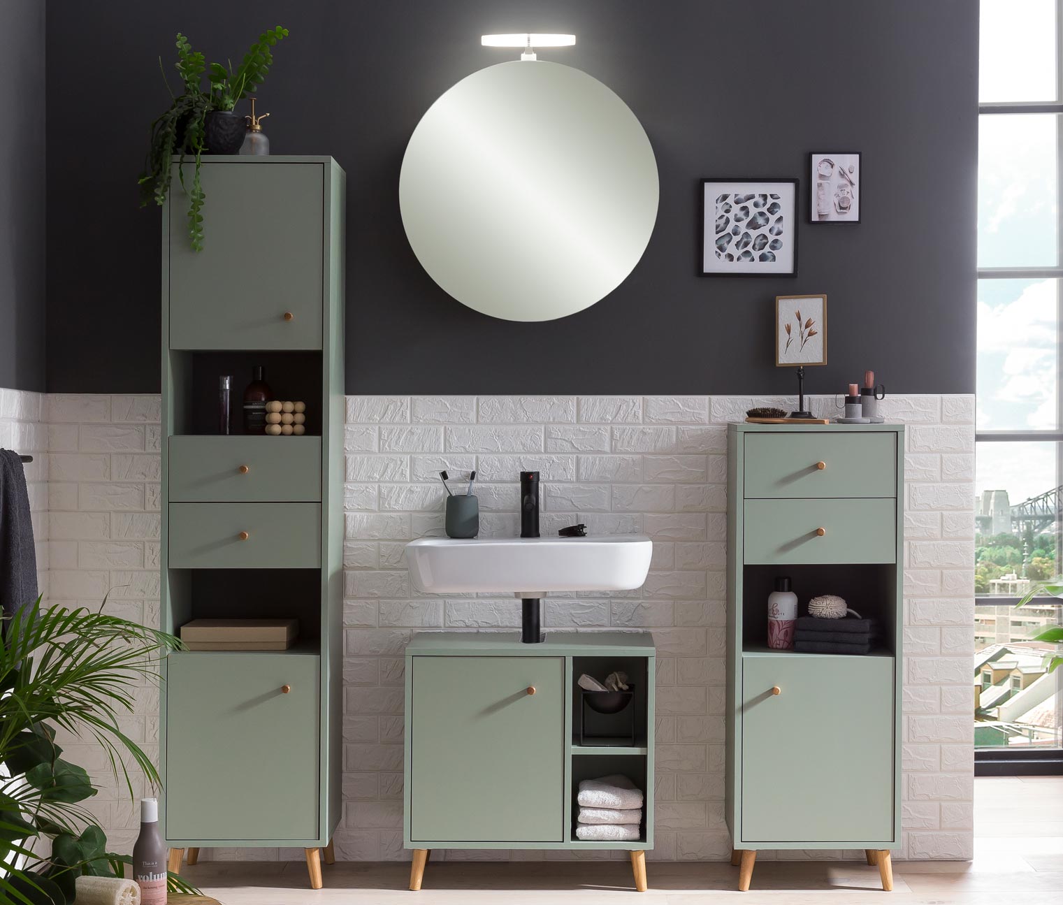 Tchibo - Spiegelschrank »Bjarne« - 65x15,5x68,5cm - weiß - Holz / Metall