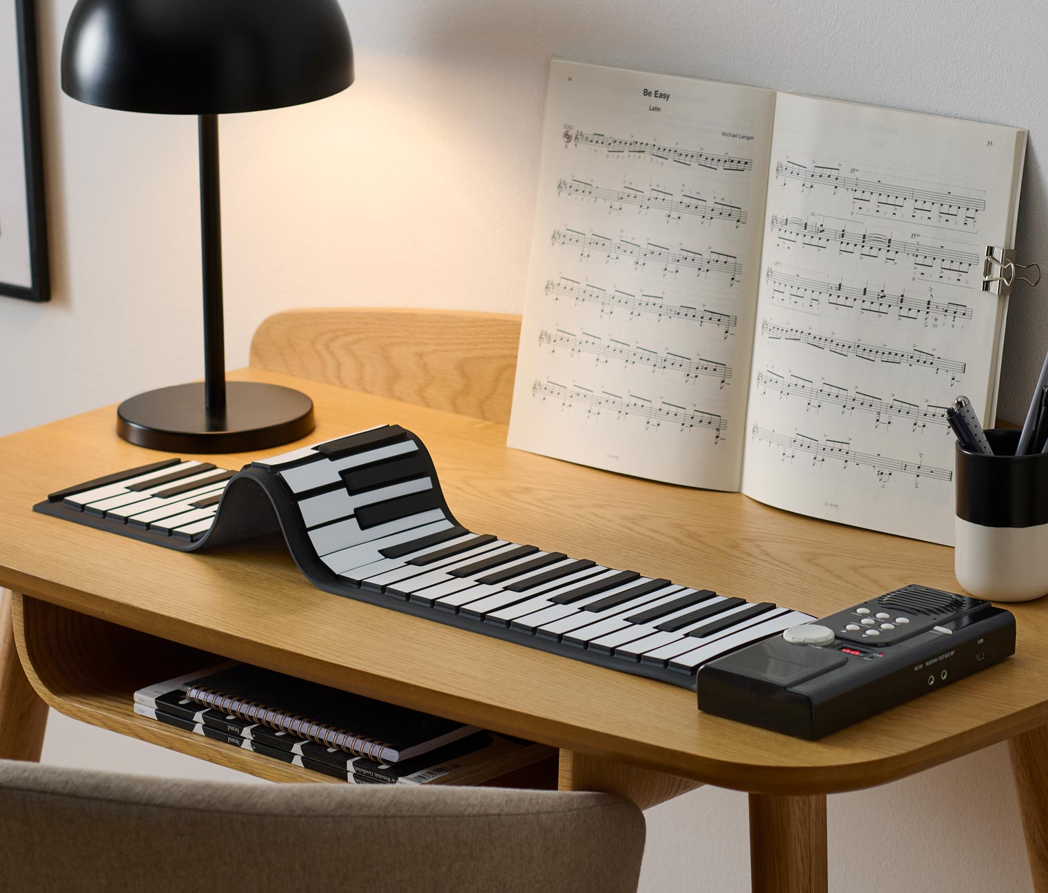 Tchibo - Elektronisches Rollpiano - schwarz