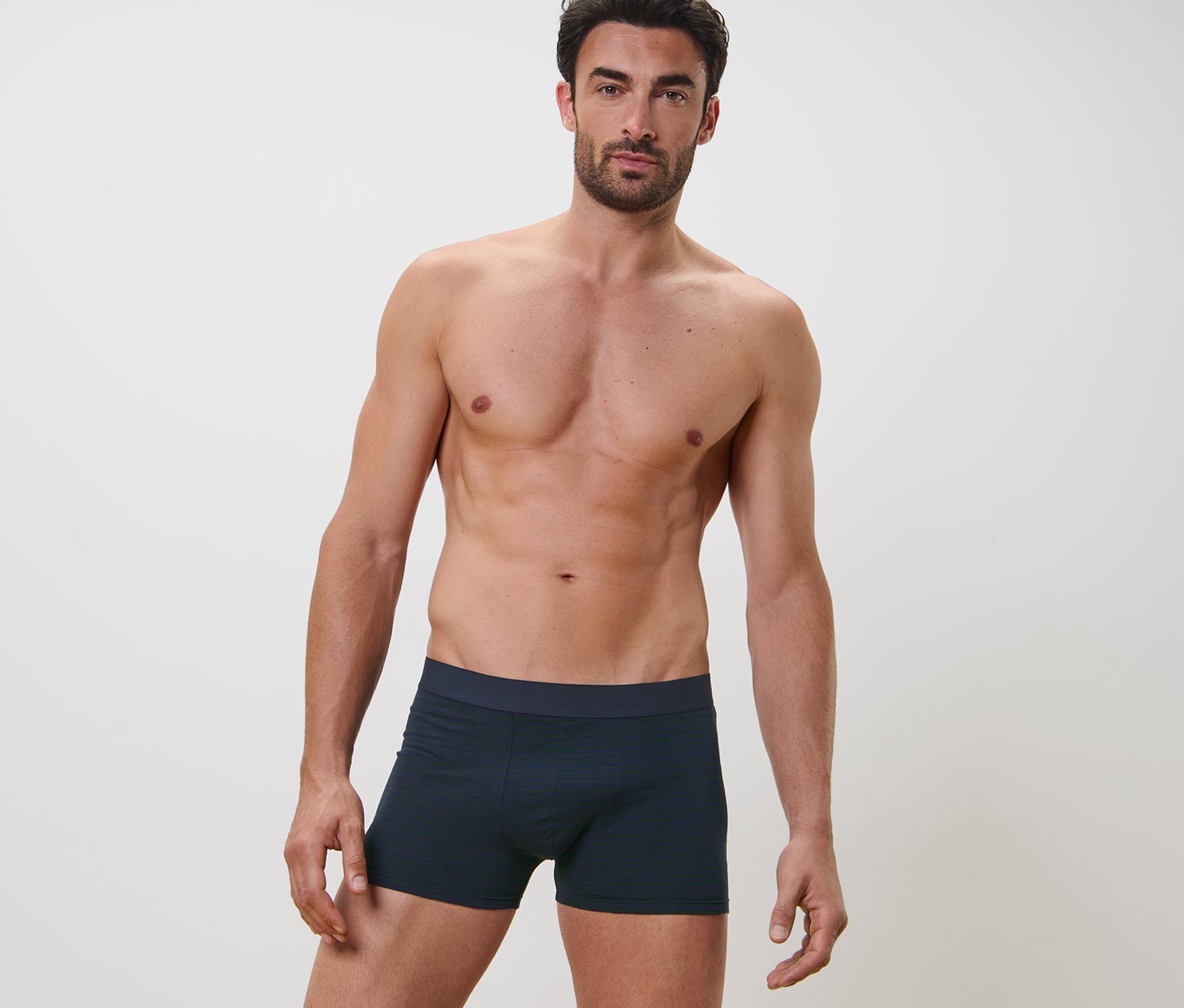 Tchibo - 2 Slipboxer - Herren - Gr. M/5 - dunkelblau/gestreift