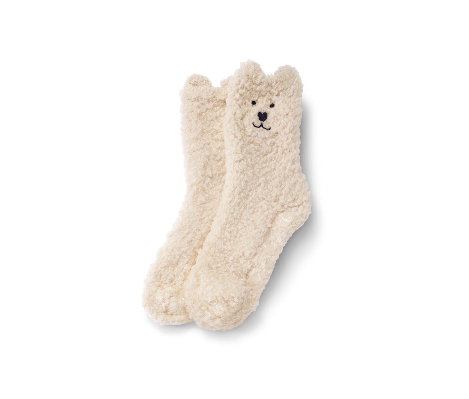 Tchibo - Teddy-Kuschelsocken - Gr. 27-30 - weiß