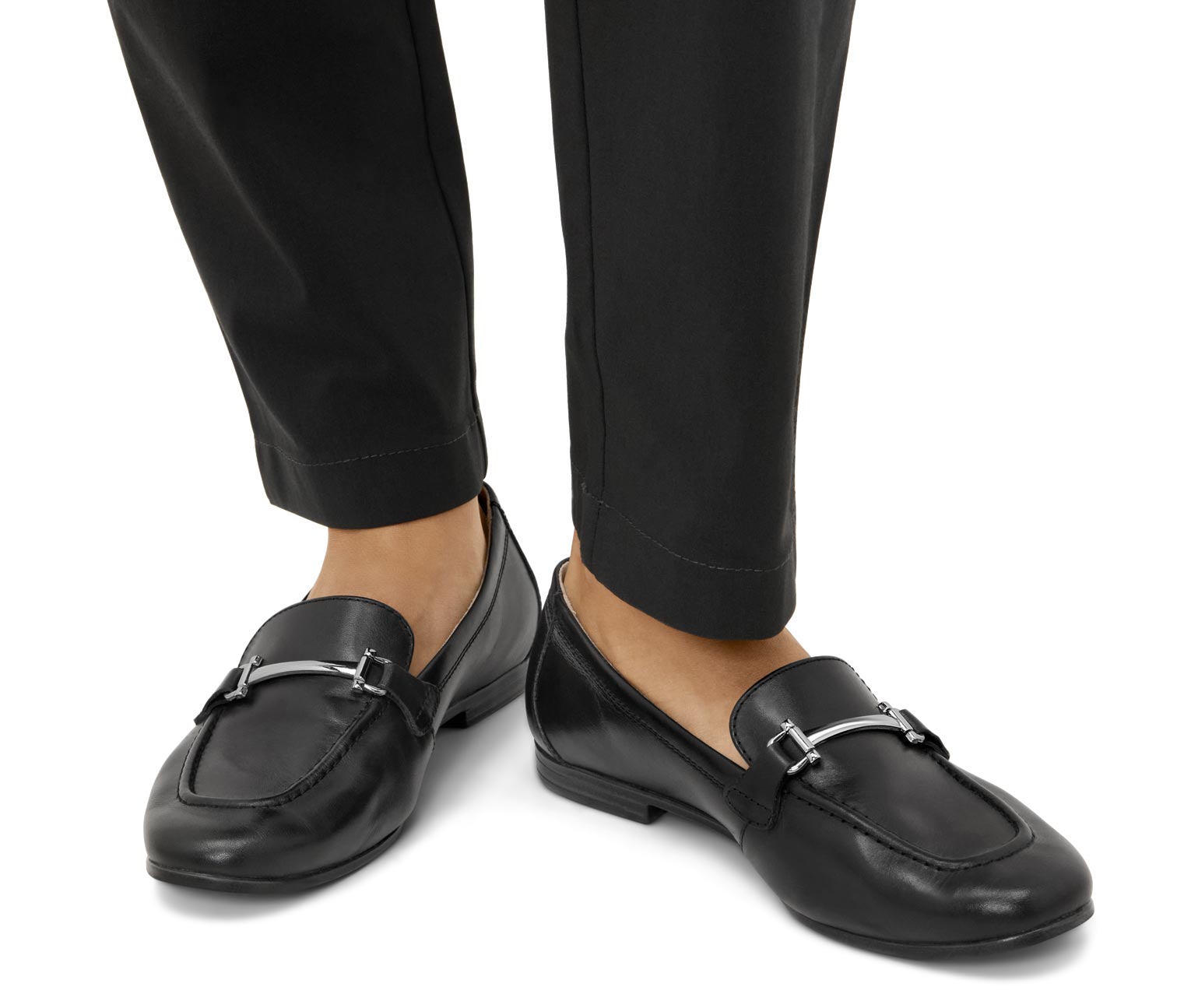 Tchibo - Leder-Loafer - Damen - Gr. 40 - silber