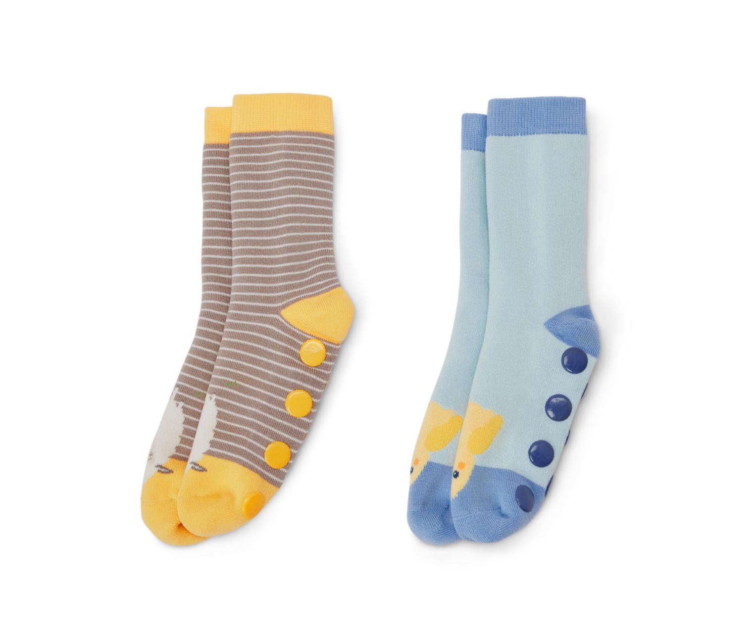 Tchibo - 2 Paar Kinder-Antirutsch-Socken - Herren - Gr. 27-30 - hellblau