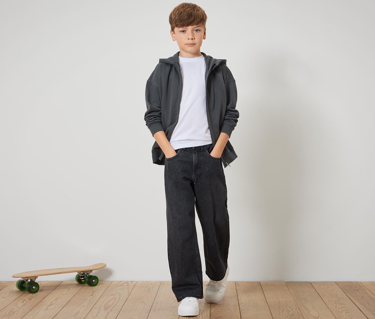 Tchibo - Kinder-Jeans ‒ Fit »Finn« - Herren - Gr. 164 - grau
