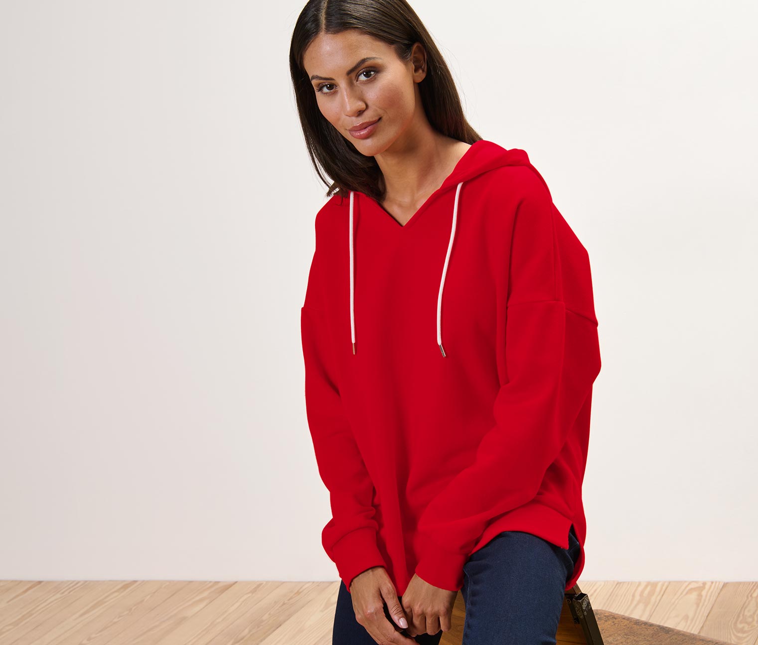 Tchibo - Hoodie - Damen - Gr. S - rot