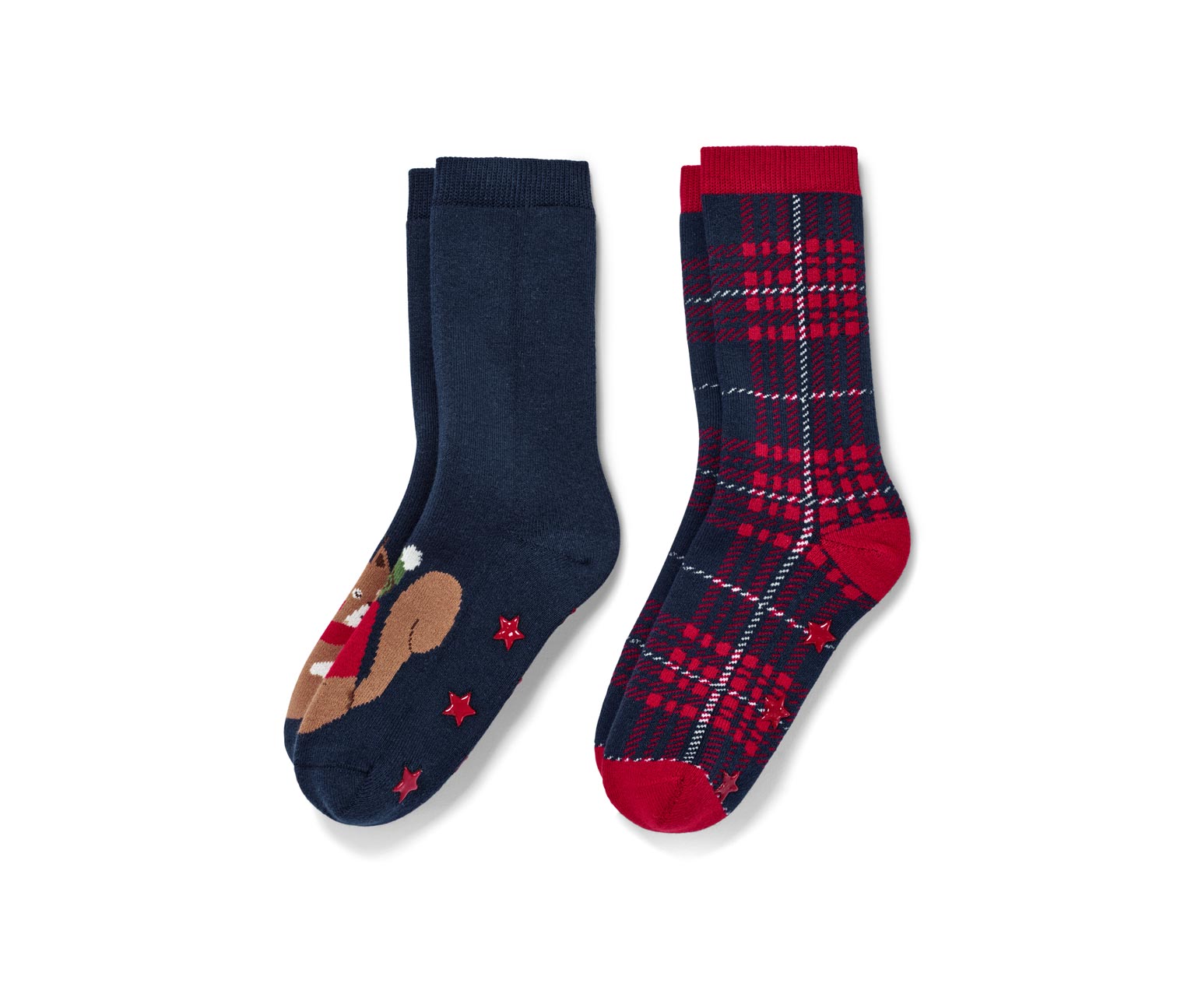 Tchibo - 2 Paar Kleinkind-Antirutsch-Socken - Herren - Gr. 19-22 - dunkelblau/jacquard
