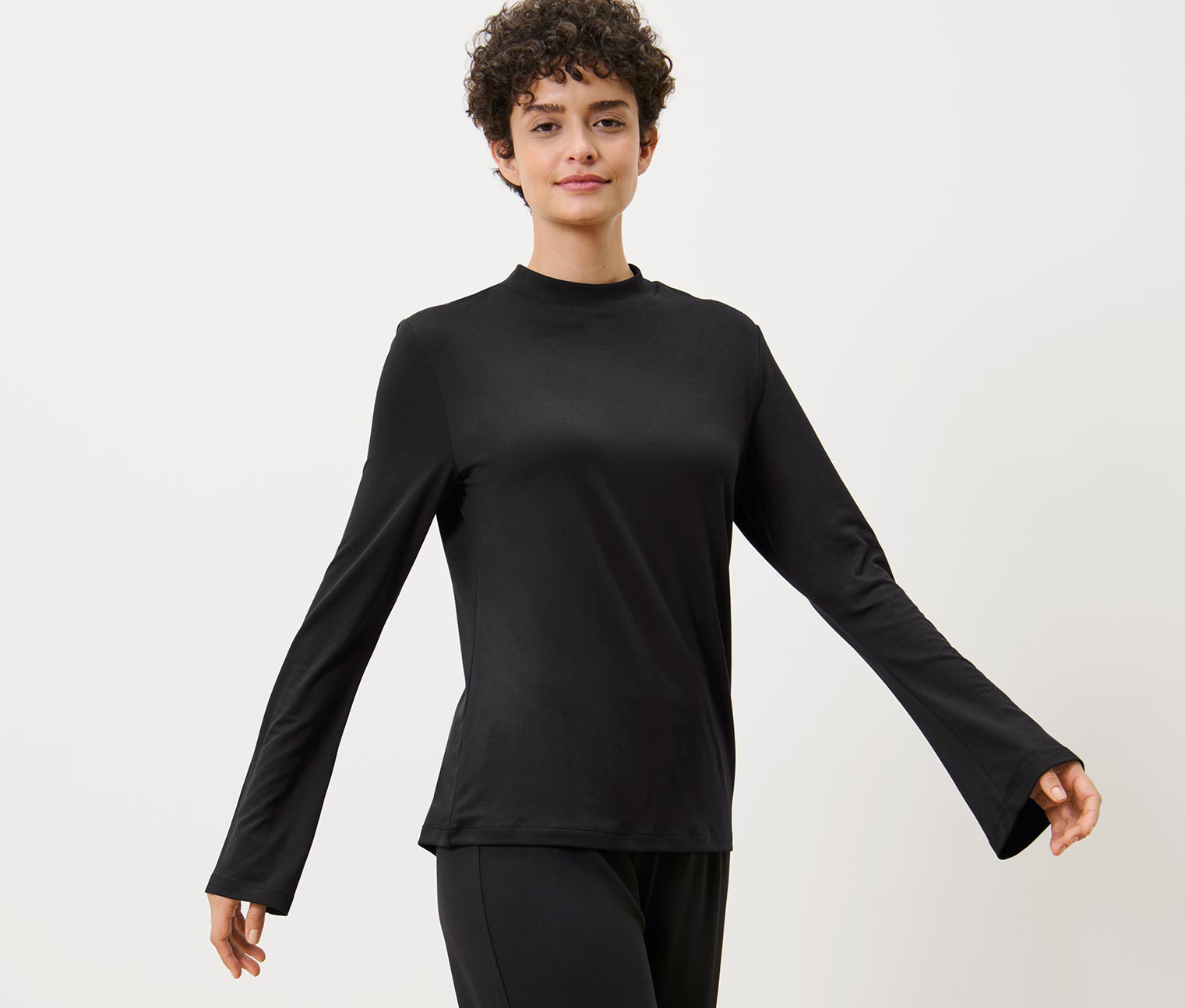 Tchibo - Langarm-Sportshirt - Damen - Gr. L - schwarz