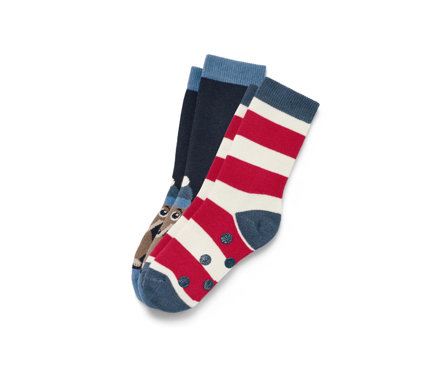 Tchibo - 2 Paar Kleinkinder-Antirutsch-Socken - Herren - Gr. 23-26 - dunkelblau
