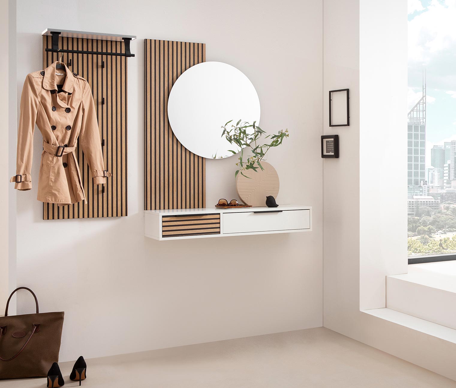 Tchibo - Spiegel »Loft« - 79,5x3x109cm - schwarz - Holz