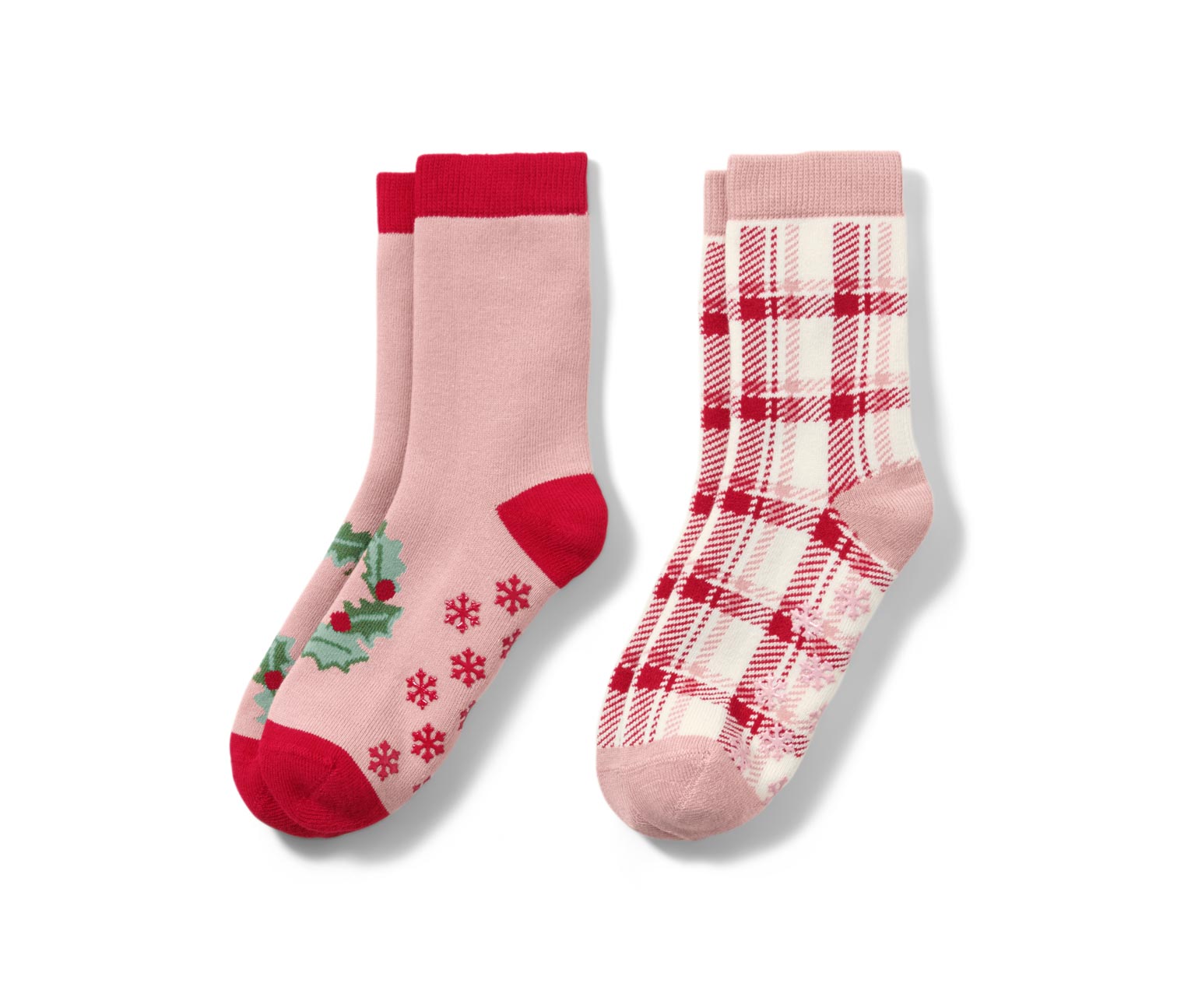 Tchibo - 2 Paar Kleinkinder-Antirutsch-Socken mit Herz-Jacquard - Damen - Gr. 27-30 - weiß/jacquard