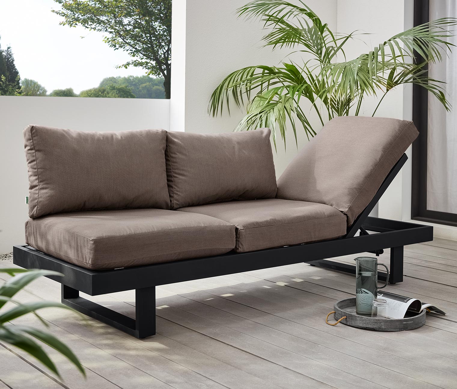 Premium-2-in-1-Sofa-Liege mit Sunbrella®-Stoff, taupe online bestellen bei  Tchibo 658946