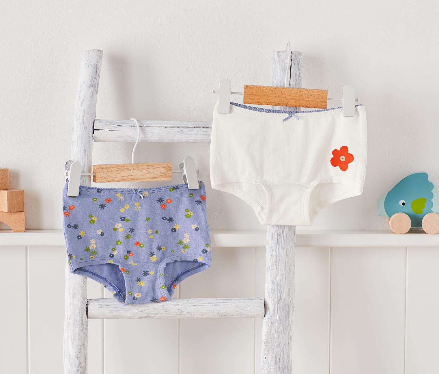 Tchibo - 2 Kleinkind-Pantys - Mädchen - Gr. 122/128 - orange/print