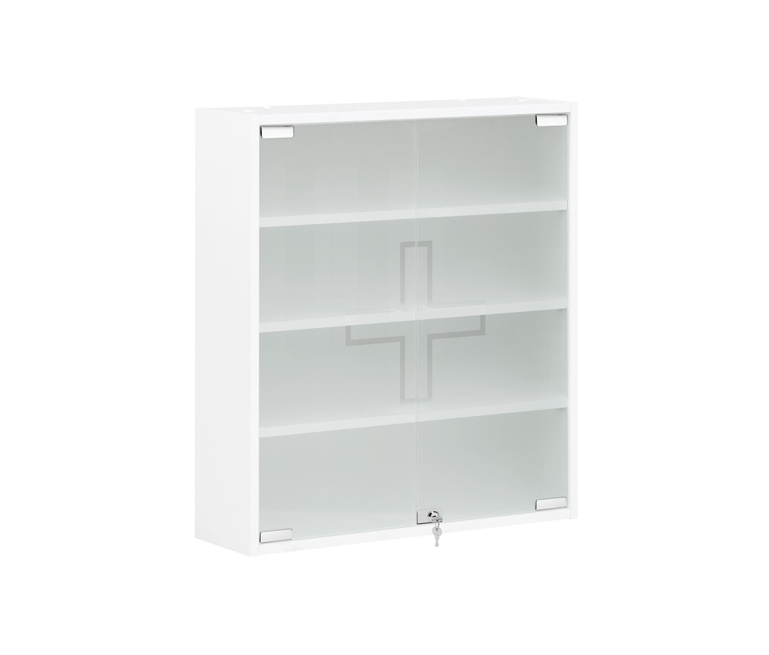 Tchibo - Medizinschrank »Bjarne« - 64x19,5x71,5cm - weiß - Holz / Glas