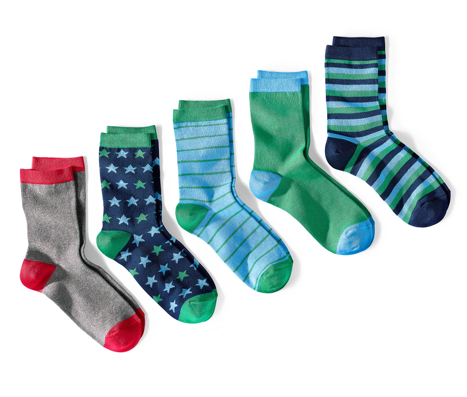 5 Paar Socken, blau-grün online bei bestellen Tchibo 303904