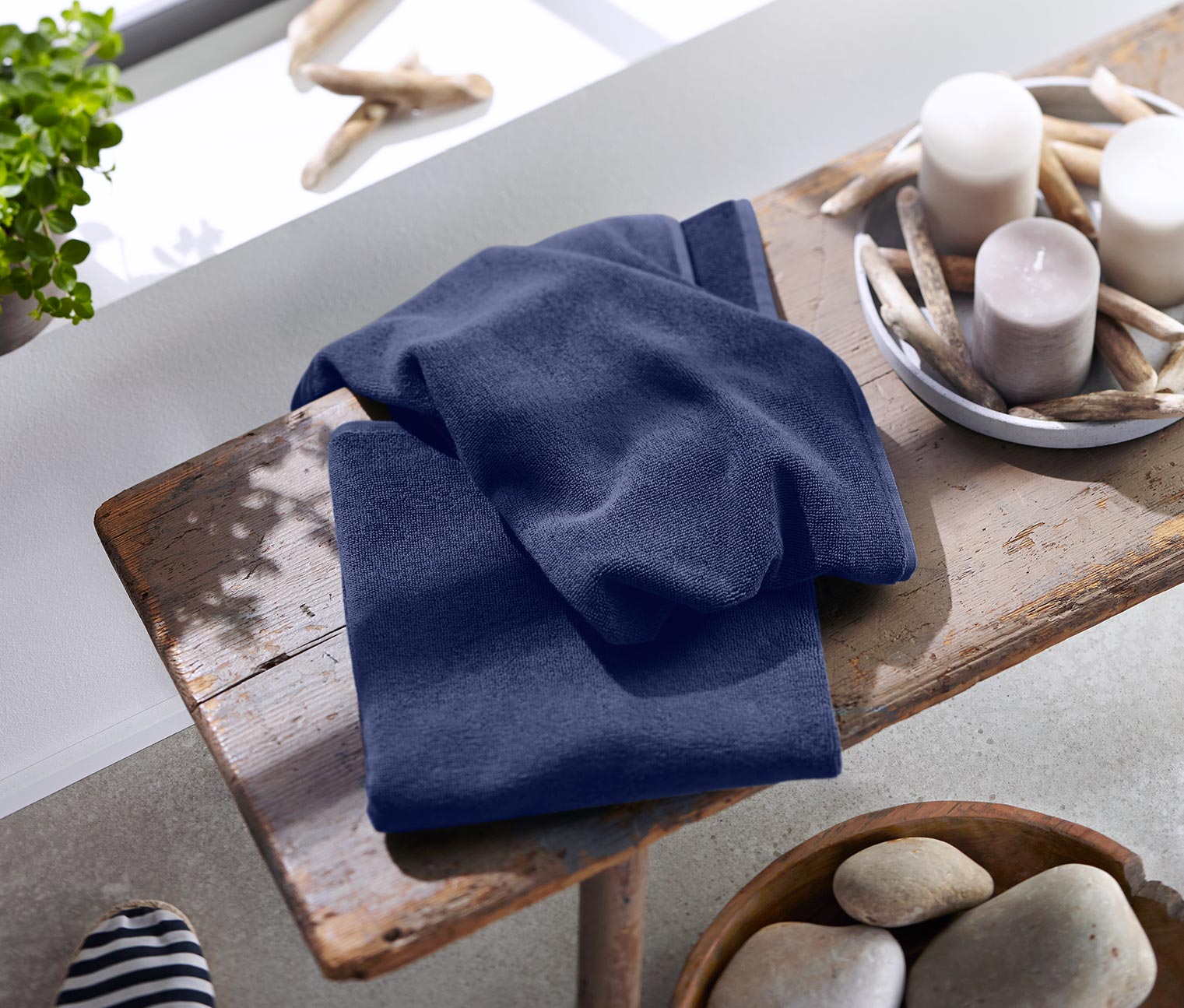 2 bestellen blau Frottier-Handtücher aus Tchibo 309676 Bio-Baumwolle, bei online