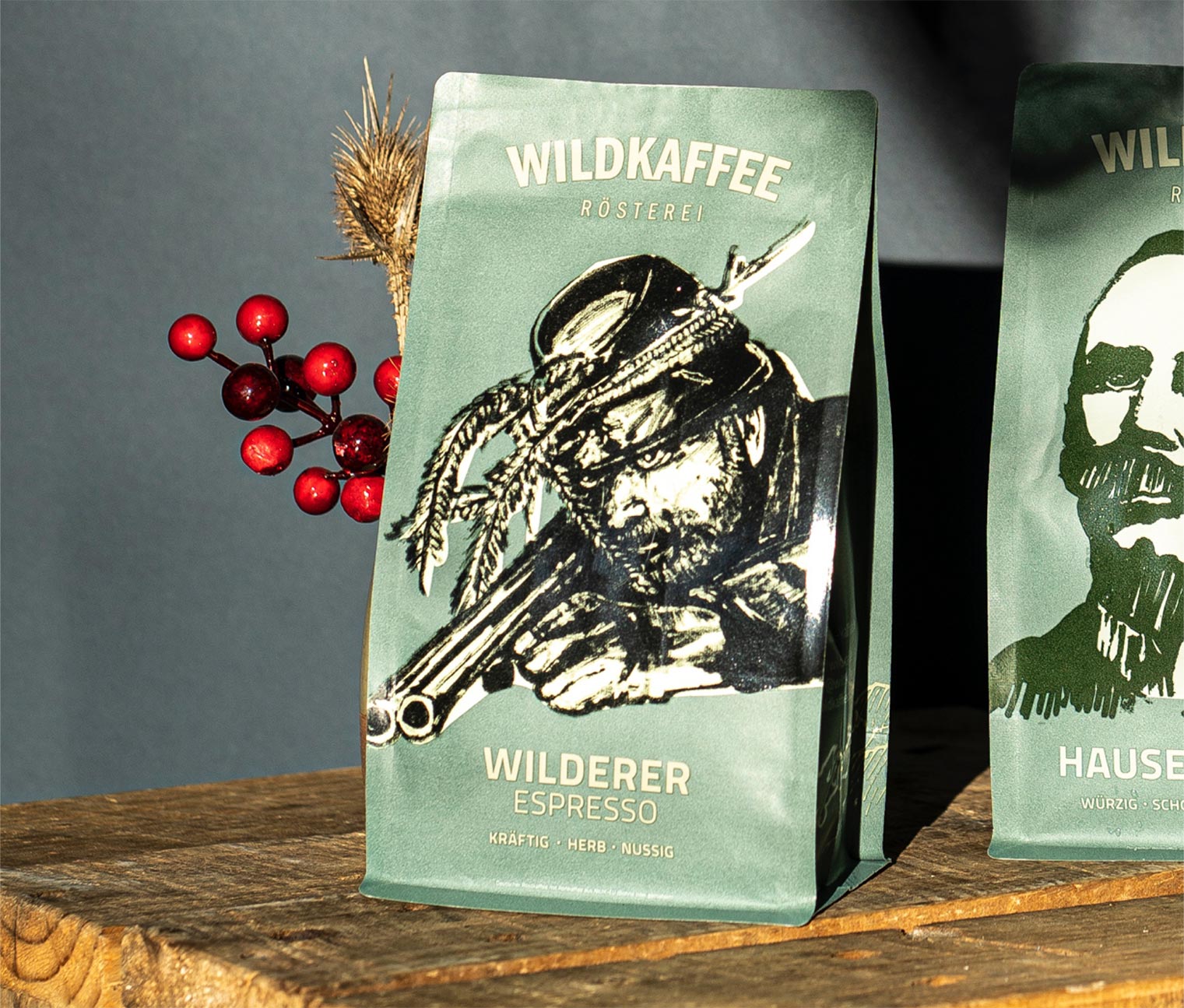 Wildkaffee - Wilderer Espresso - 350 g Ganze Bohne - Intensität: 6/6