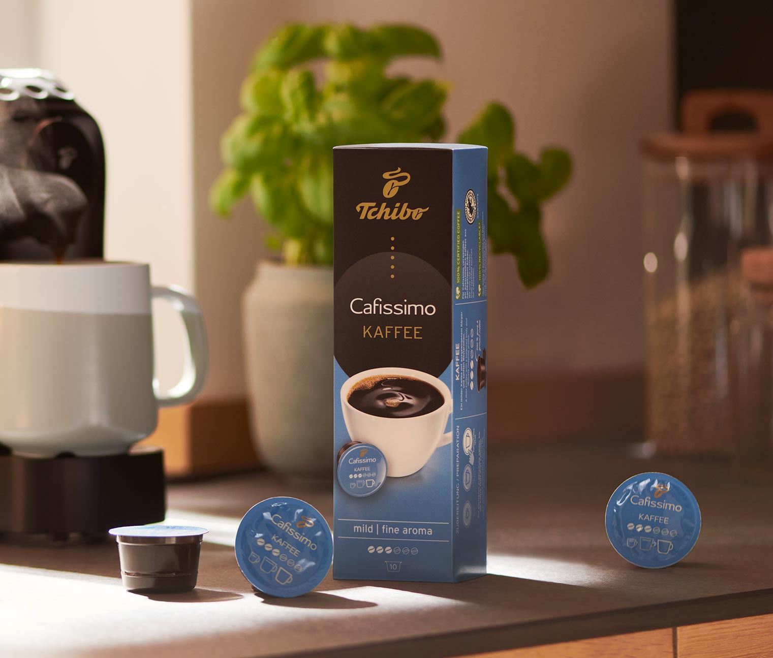 Cafissimo Kaffee mild - 10 Kapseln - Intensität: 3/6
