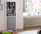 Offenes Regal »Serie 400«, platingrau und Sandeichen-Dekor