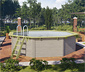 Karibu Gartenpool-Set »Modell 2«, wassergrau, ca. 470 x 470 cm
