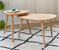 Couchtisch-Set (2-teilig), naturfarben