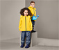 Thermo-Regenjacke aus recyceltem Material