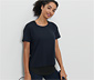 2-in-1-Kurzarm-Sportshirt, dunkelblau