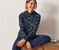 Florales Blusenshirt mit Stehkragen