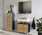 Waschbecken-Unterschrank »GW-Mauresa«, Eichen-Nachbildung-graphitfarben