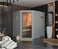 Karibu Sauna »Sini«, lichtgrau, Bio