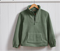 Kuschelfleece-Sweatshirt, olivgrün