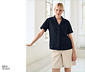 NAH/STUDIO Seersucker-Bluse | Baumwolle, Navy