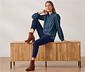 Jeansbluse mit Puffärmeln