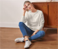 Sweatshirt, cremefarben