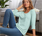 Shirt mit 3/4-Arm, mintfarben