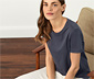 Basic T-Shirt, rauchblau