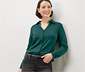 Blusenshirt mit Knopfleiste, grün