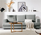 Scapa Dreisitzer-Sofa, light grey