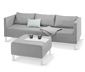 Lounge-Sofa mit Sunbrella®-Stoff, hellgrau